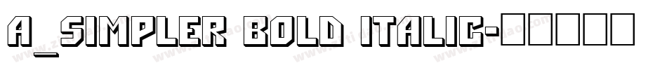 a_Simpler Bold Italic字体转换